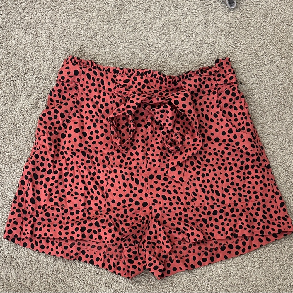 Pink and Black Polka Dot Women's Shorts Size 6